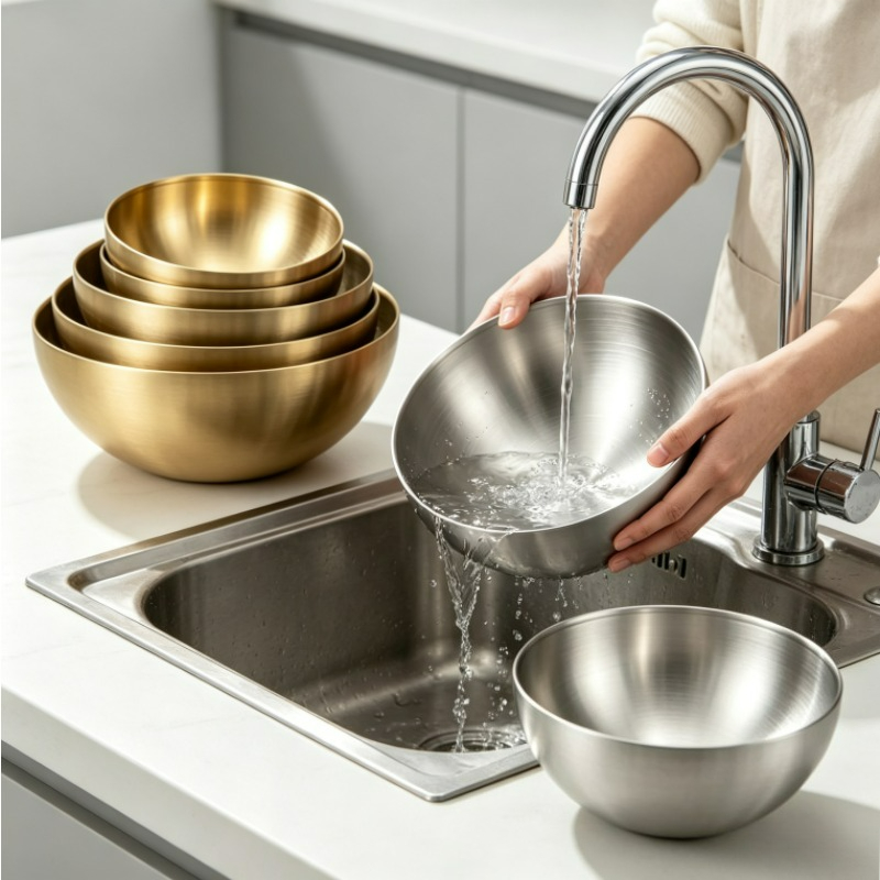 Stainless Steel Mixing Bowls M - Food Storage Eco Friendly ulasan dan harga